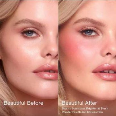 Pillow Talk Beauty Soulmates Airbrush Flawless Finish Brightening and Blush Powder Palette, foto 3