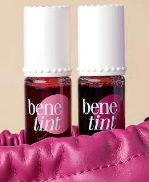 Benetint Bliss Liquid Lip + Cheek Blush Stain Duo Makeup Set, foto 6